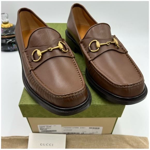 Gucci Horsebit 1953 leather loafers size 11.5 fits 12.5 US made in Italy main image 5